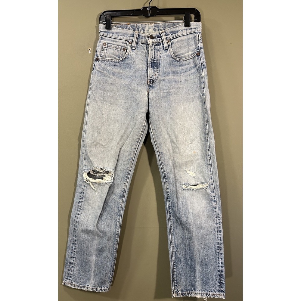 Vtg 70s Levis Jeans 505 0217 Sanforized Mens 29x27 Talon Zipper Knoxville, Tenn